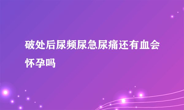破处后尿频尿急尿痛还有血会怀孕吗