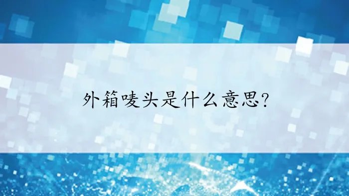 外箱唛头是什么意思？