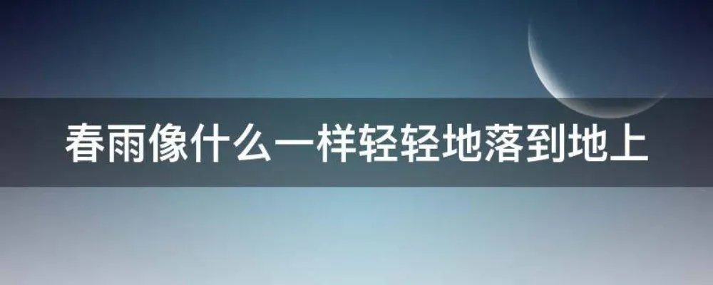 春雨像什么一样轻轻地落到地上