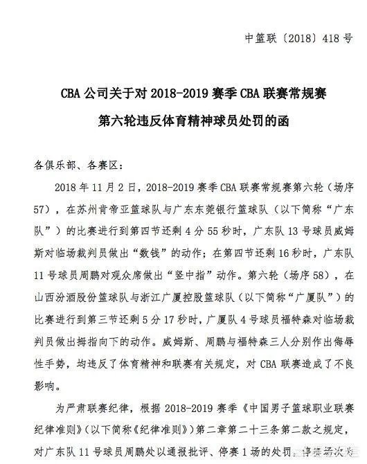 CBA开出新赛季第一张罚单，周鹏停赛一场，难道江苏主场就不应该对其进行处罚吗？
