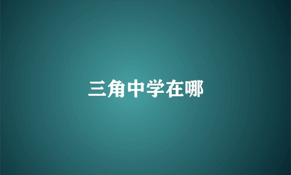 三角中学在哪