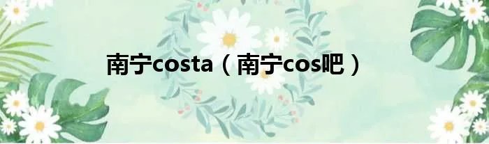 南宁costa（南宁cos吧）