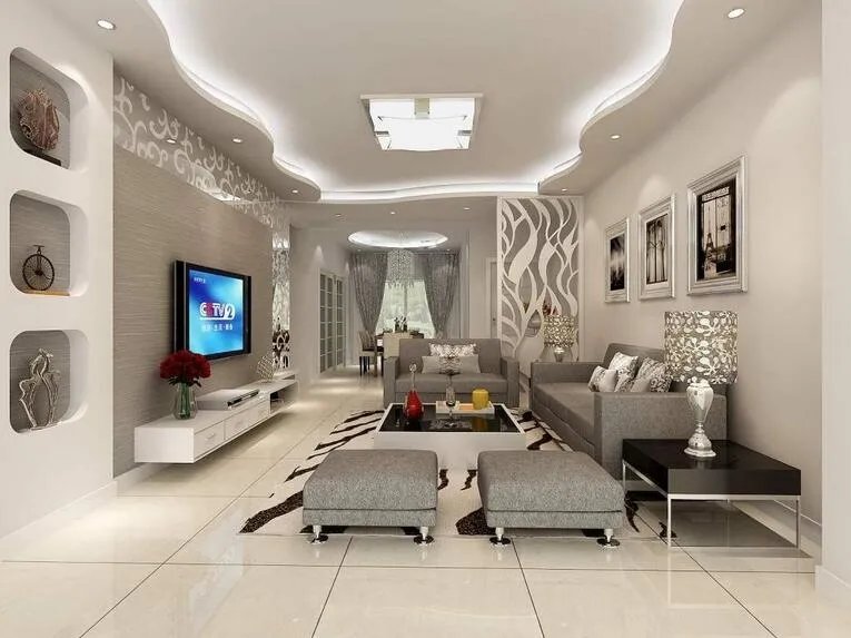 客厅装修吊顶效果图 用对吊顶让客厅更有格调