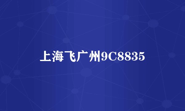 上海飞广州9C8835