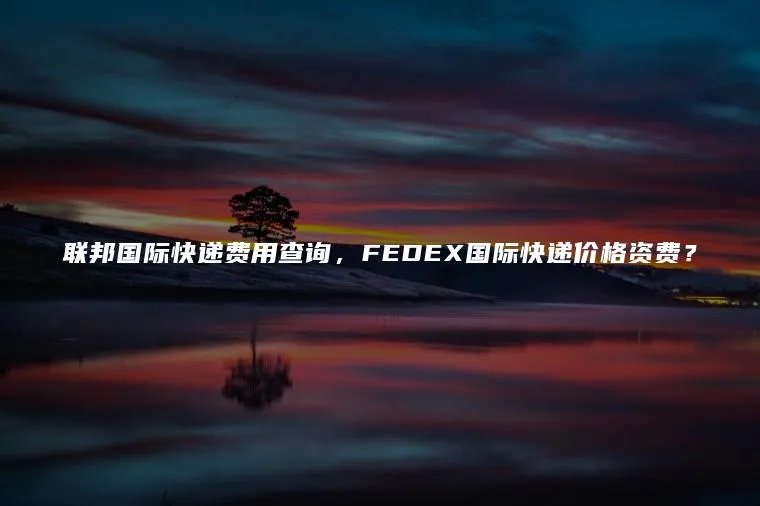 联邦国际快递费用查询，FEDEX国际快递价格资费？