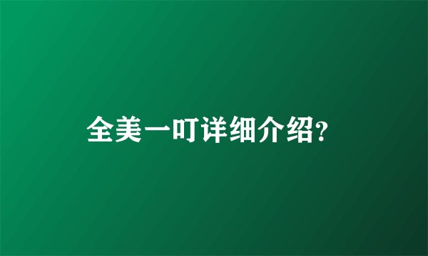 全美一叮详细介绍？