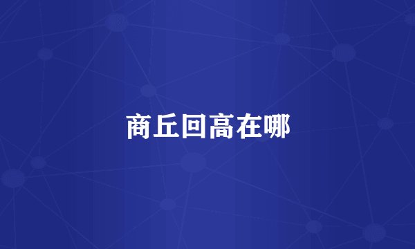 商丘回高在哪
