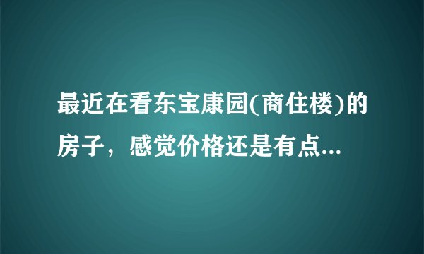 最近在看东宝康园(商住楼)的房子，感觉价格还是有点高，这个小区之前价格如何？大概多少钱？