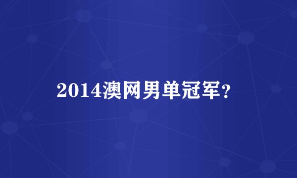 2014澳网男单冠军？