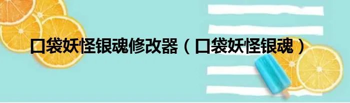 口袋妖怪银魂修改器（口袋妖怪银魂）