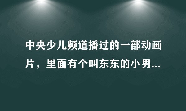 中央少儿频道播过的一部动画片，里面有个叫东东的小男孩，而且片头曲里面不断重复着“东东，，，东东，，”