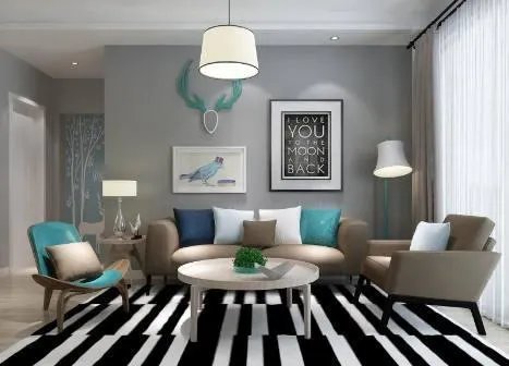 常见的灰色系客厅装修效果图，简约却不简单