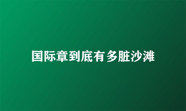 国际章到底有多脏沙滩