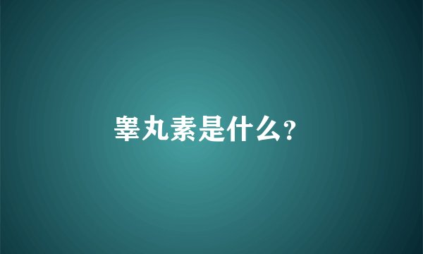 睾丸素是什么？