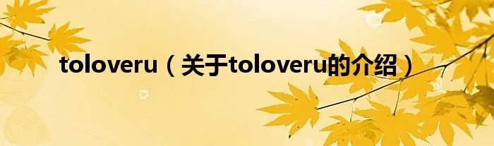 toloveru（关于toloveru的介绍）