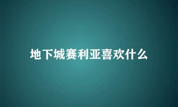 地下城赛利亚喜欢什么