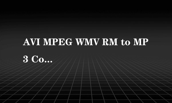 AVI MPEG WMV RM to MP3 Converter的使用问题