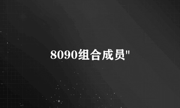 8090组合成员