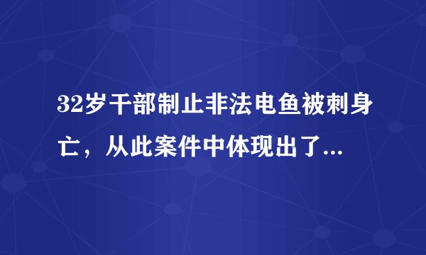 32岁干部制止非法电鱼被刺身亡，从此案件中体现出了哪些问题？