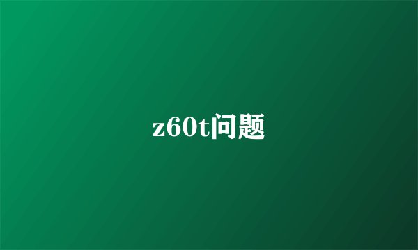 z60t问题