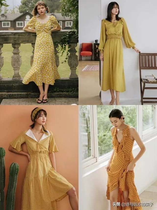 最近被“淡黄色的长裙”洗脑了，有没有淡黄色长裙推荐？