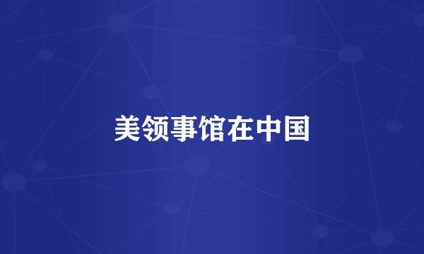 美领事馆在中国