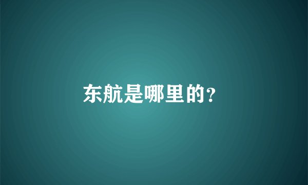 东航是哪里的？