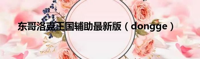 东哥洛克王国辅助最新版（dongge）