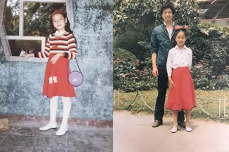 马伊琍晒童年照片 一路成长堪为典范