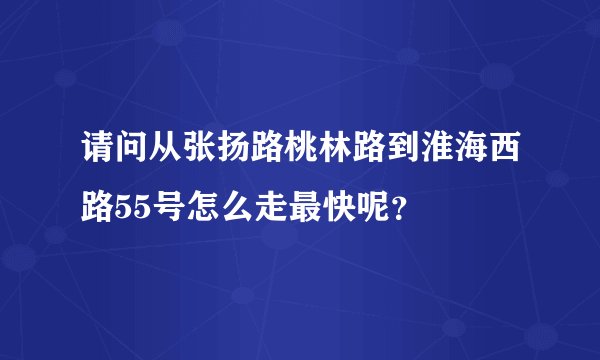 请问从张扬路桃林路到淮海西路55号怎么走最快呢？