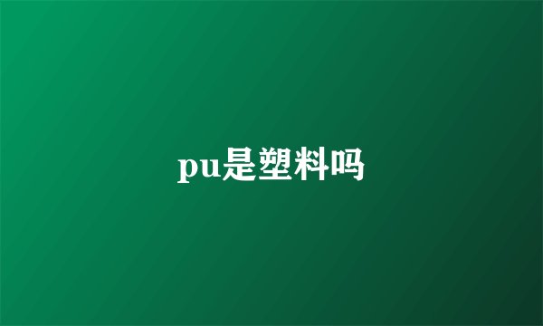 pu是塑料吗