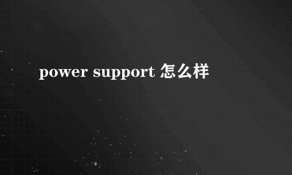 power support 怎么样
