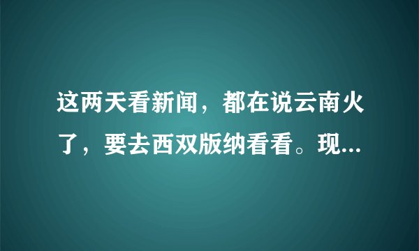 这两天看新闻，都在说云南火了，要去西双版纳看看。现在想带着爸妈一起去，求比较舒适的推荐？
