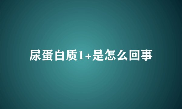 尿蛋白质1+是怎么回事