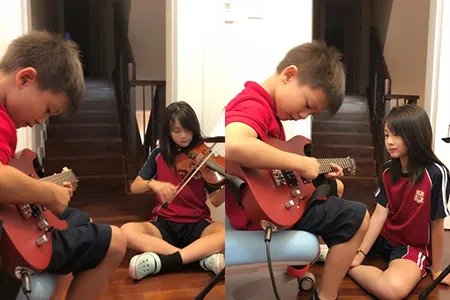 叶一茜晒练琴照粉丝围观 与女儿同框拍写真显时尚