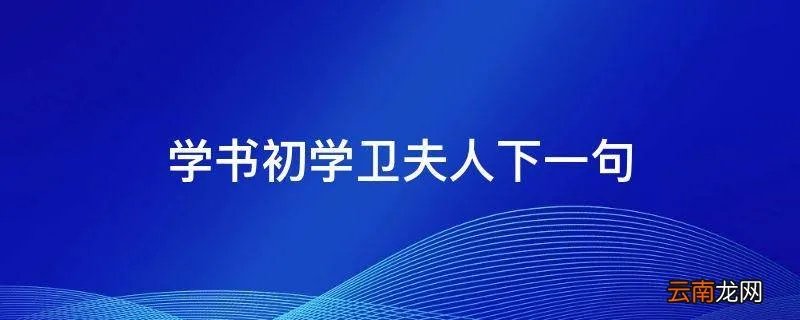 学书初学卫夫人下一句