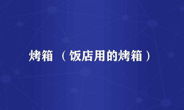 烤箱 （饭店用的烤箱）