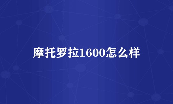摩托罗拉1600怎么样