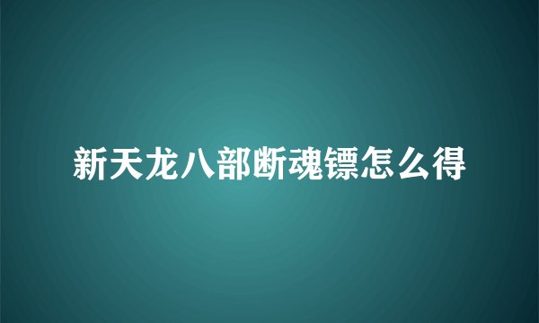 新天龙八部断魂镖怎么得