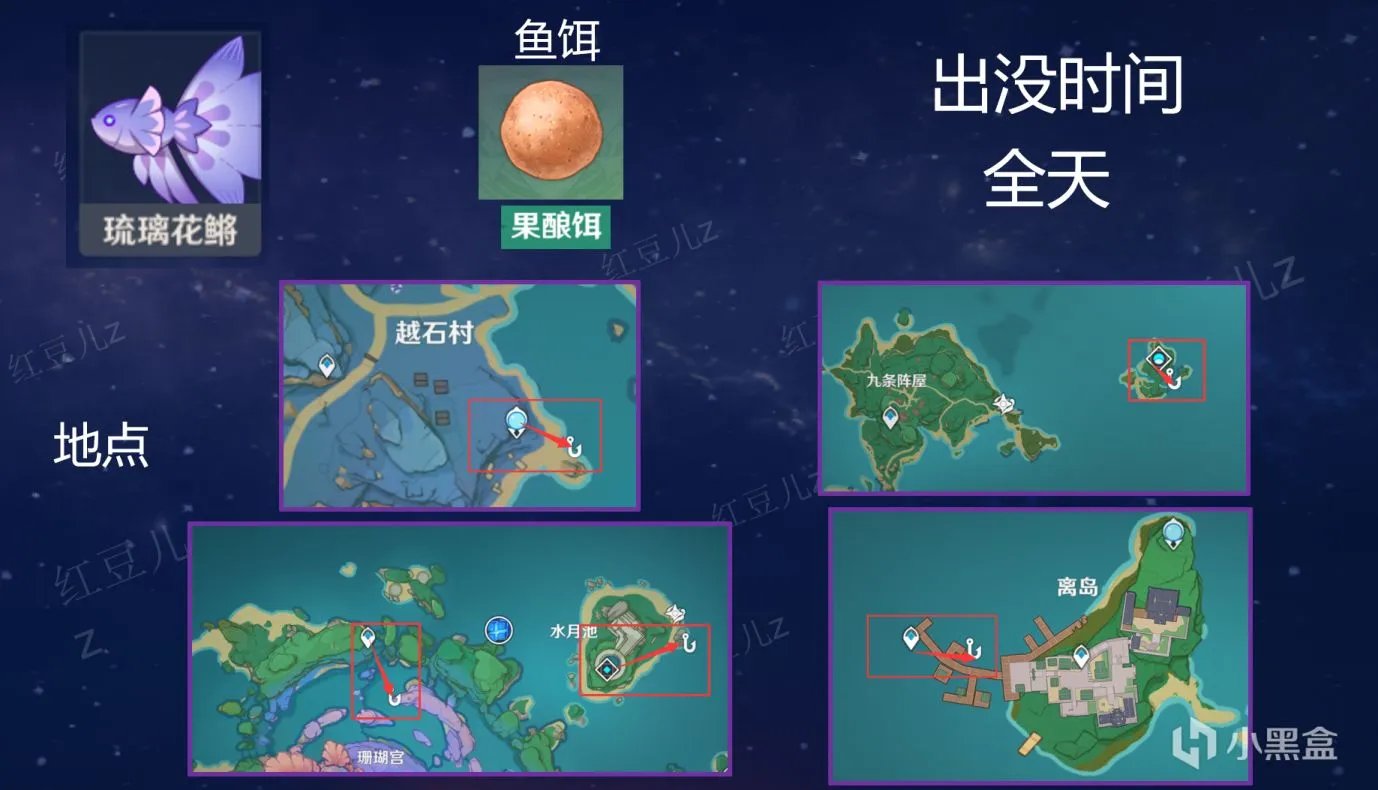 原神全鱼类钓鱼地点和刷新时间在哪看