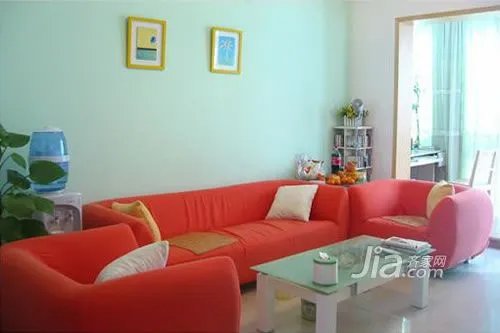 90平爱的温馨家 橙黄绿的组合