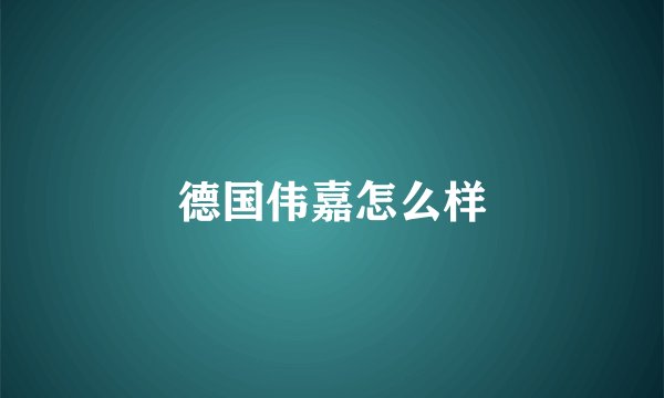 德国伟嘉怎么样