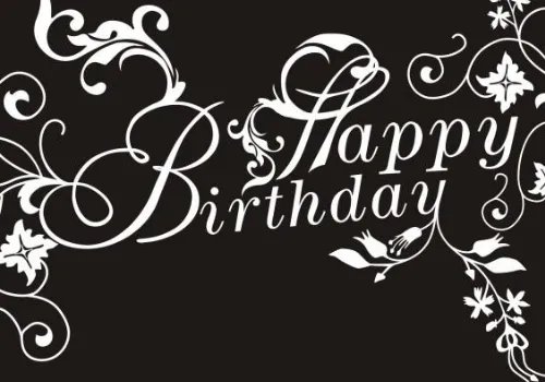 happy birthday花样字