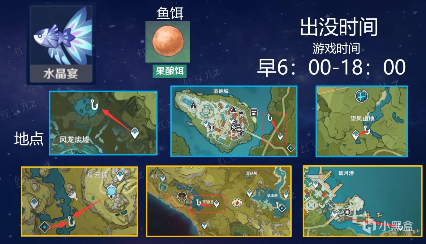 原神全鱼类钓鱼地点和刷新时间在哪看