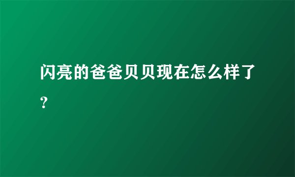 闪亮的爸爸贝贝现在怎么样了？