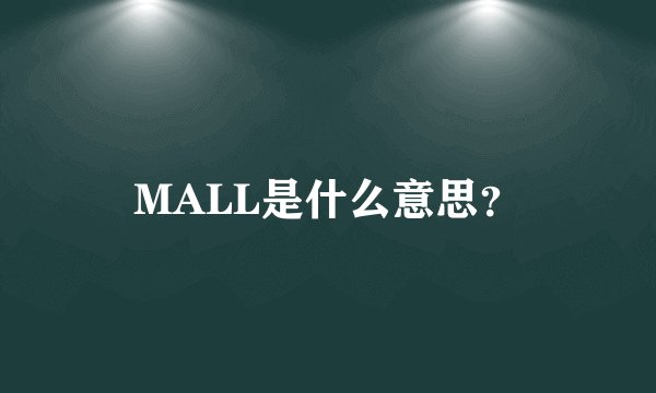 MALL是什么意思？