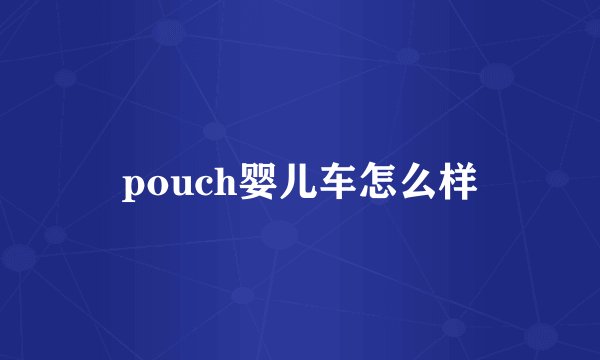 pouch婴儿车怎么样