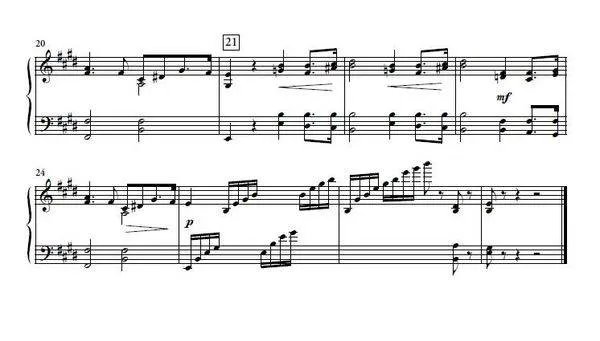 iphone铃声马林巴琴的简谱什么几个什么音符?