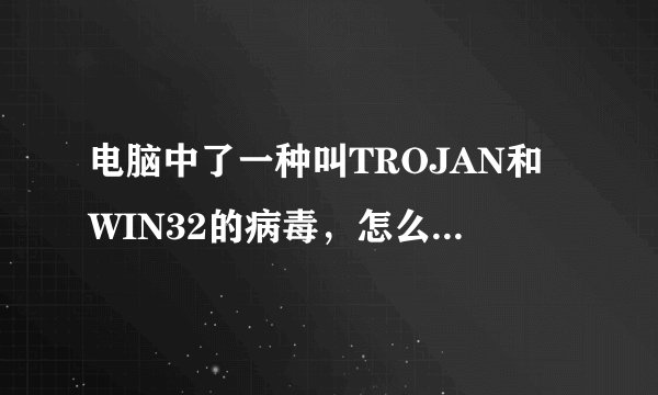 电脑中了一种叫TROJAN和WIN32的病毒，怎么杀，重装系统也不行