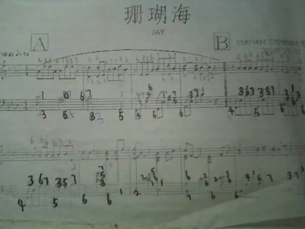 周杰伦的歌的乐谱 （五线谱）